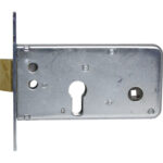 Serratura metallo infilare 720 iseo b.q zinc f.mm 16 c.sagom. m1+scr h.mm 64 e.mm 60