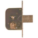 Serratura cancello infilare 604451 iseo b.q zinc f.mm 22 c.sfacc m1+scr+pom c.mm57 e.mm 45
