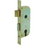 Serratura cancello infilare 630350 iseo b.q zinc f.mm 22 f.sagom m2+scr+q8 e.mm 35