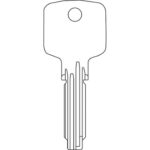 Chiave punzonata cisa 00620.01 originale ottone nichelato cs62
