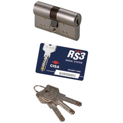 8210150.jpg Cilindro sagomato rs3 s cisa ott.nichel chiavi 5 camma din mm 70 35+35 - immagine 1