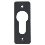 Mostrina rettangolare foro sagomato 06012 01 cisa nylon nero mm 60x23