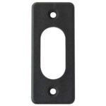Mostrina rettangolare foro ovale 06027 cisa nylon nero mm 54x23