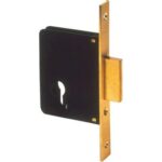 Serratura legno infilare 52310 cisa b.quadro ottonato f.mm 22  f.sagom m2 e.mm 40