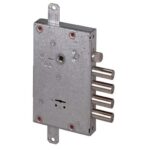 Serratura metallo applicare 57515 + cantiere cisa dm corta m4+scr ip.mm 28 e.mm 64