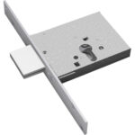 Serratura metallo infilare 2051 securemme b.q zinc f.mm 25 f.sagom m3 h.mm 82 e.mm 60