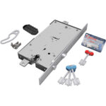 Serratura metallo applicare 2441 securemme dm+f.sagom m4 tripl+scr ip.mm 37 e.mm 63 dx/sx