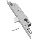 Serratura montante infilare 2153 securemme b.q inox f.mm 22 f.sagom m1 tripl+scr+q8 e.mm 25