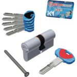 Cilindro sagomato evo k1 3100-c securemme ott.nich.satin chiavi 5 mm 90 30+60
