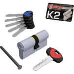 Cilindro sagomato k2 3200-c securemme ott.nich.satin chiavi 5 mm  65 30+35
