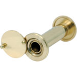 Spioncino grandangolo porte potent finitura ottone lucido f.mm 16 l.mm 60/110