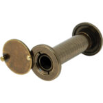 Spioncino grandangolo porte potent finitura ottone bronzato f.mm 16 l.mm 60/110
