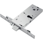 Serratura metallo infilare elettrica y949 yale b.q inox f.mm 22 f.sagom. trip+scr h.mm 78 e.mm 90