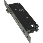Serratura montante infilare 1300 omec b.q inox f.mm 22 f.sag. m1+scr e.mm 25