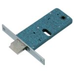 Serratura metallo infilare 380 omec b.q nich f.mm 16 f.ovale m1+scr h.mm 64 e.mm 60
