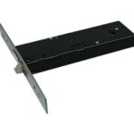 Serratura metallo infilare 5950 omec b.q inox f.mm 25 dm m4+scr h.mm 57 e.mm 90
