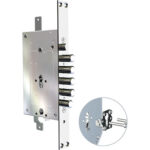 Serratura metallo infilare 2951 pe-pe cr doppio f.sagom m2 tripl+scr ip.mm 28 e.mm 68 dx/sx