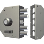 Serratura legno applicare 3050 cr c.pompa m4+scr+pomolo e.mm 60 dx