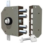Serratura legno applicare 3250p cr c.pompa m4+pomolo tripl+scr e.mm 60 sx