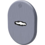 Mostrina porta blindata 4301 securemme dm ottone cromo satinato mm 82x62
