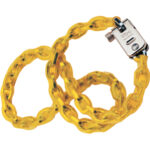 Catena sicurezza cementata quadra + lucchetto viro + guaina mm 5,5 l.cm  90