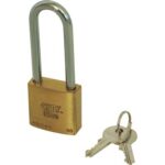Lucchetto arco lungo aditus iseo ottone arco cromato chiavi 2 mm 30x46