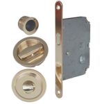 Serratura porta scorrevole bon bonaiti nicchie tonde e.mm 50 b.tondo ottone lucido