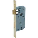 Serratura patent b.quadro ottonato 042p bonaiti i.mm 70 f.mm 22 e.mm 35