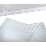 Lastra alveolare  policarbonato trasparente cm 98x200 s.mm 10