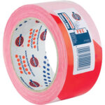 Nastro segnaletico adesivo 350 br eurocel pvc bianco/rosso mm 50 ml 66