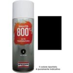 Smalto spray 100% acrilico alte temperat arexons nero ml 400