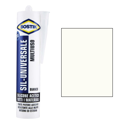 8389646.jpg Silicone acetico sil universale bostik bianco ral 9010 ml 280 - immagine 1