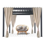 Pergola bioclimatica 3x4m alluminio color antracite