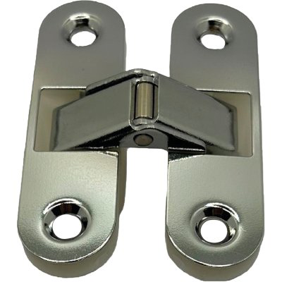 CERNIERE OVALI INVISIBILI CROMO LUCIDO +NYLON BIANCO MM.89X25