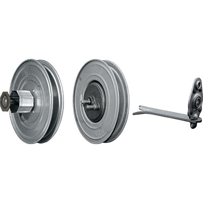 RIDUTTORE X RULLO AVVOLGIBILI ZINCATO MM 250 + SUPPORTO A MURARE