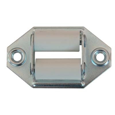 GUIDACINGHIA A RULLI FORI ORIZZONTALI ZINCATO RULLI NYLON MM 60X35