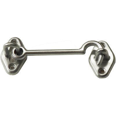 FERMAPERSIANE A GANCIO OTTONE CROMO SATINATO + PIASTRINA MM  80