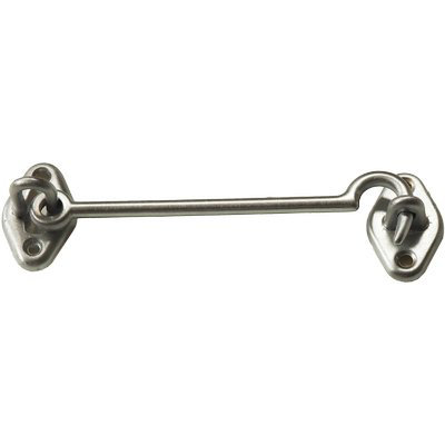 FERMAPERSIANE A GANCIO OTTONE CROMO SATINATO + PIASTRINA MM 120