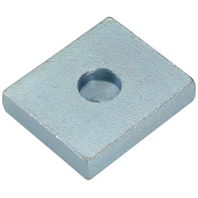 PIASTRA PERNO INFERIORE A SALDARE 349 COMBI ZINCATA MM 60X60 F.MM 24,5 S.MM 20