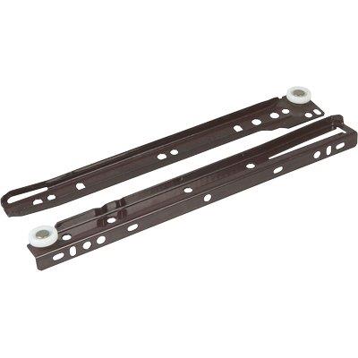 GUIDA CASSETTO SFILABILE  + RUOTE TEFLON KG 25 CM  55 MARRONE CF=PZ 4