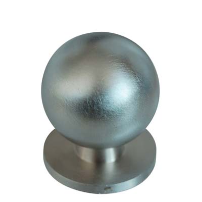 POMOLO OTTONE TORNITO SFERICO CROMO SATINATO MM 20X25