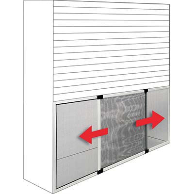 ZANZARIERA FINESTRA ESTENSIBILE EFFE ALLUM ARGENTO FIBRA VETRO/PVC CM 100/192 H.CM 75