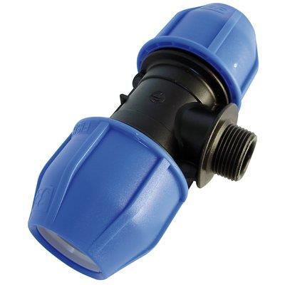TEE A COMPRESSIONE FILETTO MASCHIO PN16 MM 32X1"M