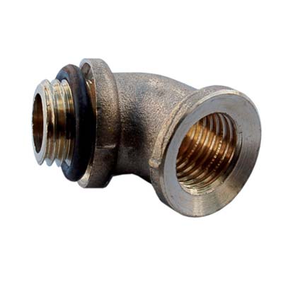 GOMITO PORTAGETTO 45¬∞ OTTONE 1/2-3/8F