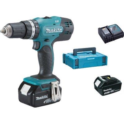 TRAPANO AVVIT PERCUS BATTERIA DHP453RFE MAKITA VOLT 18X2 AH 3,0 + VALIGIA