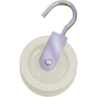 CARRUCOLA NYLON + GANCIO ZINCATO D.MM 60