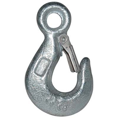 GANCIO SOLLEVAMENTO FISSO ZINCATO CON SICURA CERTIFICATO CE KG  250