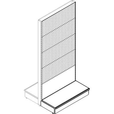 TRASFORMAZIONE A GONDOLA SCAFFALE MARKET SCHIENALE MIX RAL 9016 CM 100 H.CM 215