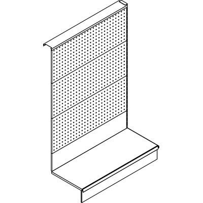 ESTENSIONE SCAFFALE A PARETE MARKET SCHIENALE MIX RAL 9016 CM 100 H.CM 155