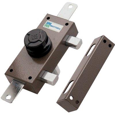 SERRATURA LEGNO APPLICARE 34329-C10 MOTTURA C.EUROPEO M2 + POMO TRIPLICE E.MM 30